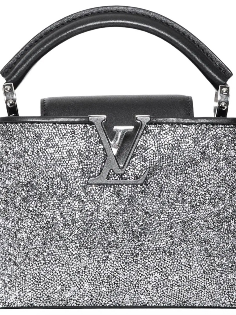 Ultra Rare: Louis Vuitton Capucine Mini Silver Swarovski Crystal Bag